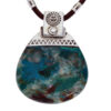 Ketting en hanger Unica Hopi symbool Chrysocolla Arizona Sterling Zilver-5