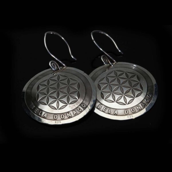 Oorbellen Bohemian W32 – Levensbloem – Sterling Zilver
