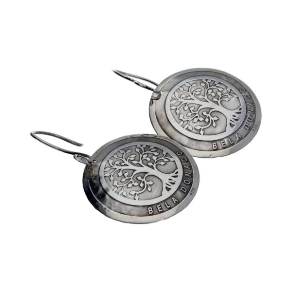 Oorbellen Bohemian W32 – Levensboom – Sterling Zilver