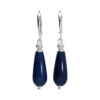 Oorbellen Blue Jeans donker blauwe Agaat Sterling Zilver-1