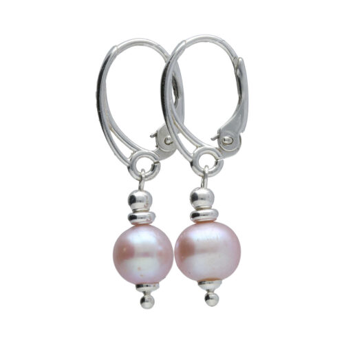 Oorbellen Classic – orchid parels – Sterling Zilver