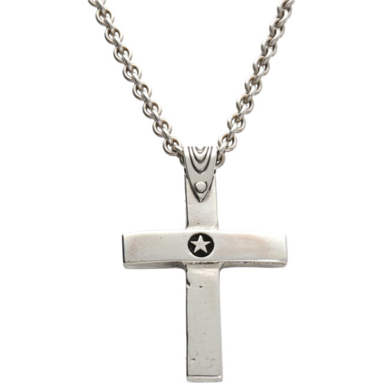 Hanger Sterling Zilveren Kruis – 4.5 x 3 cm – Sterling Zilver