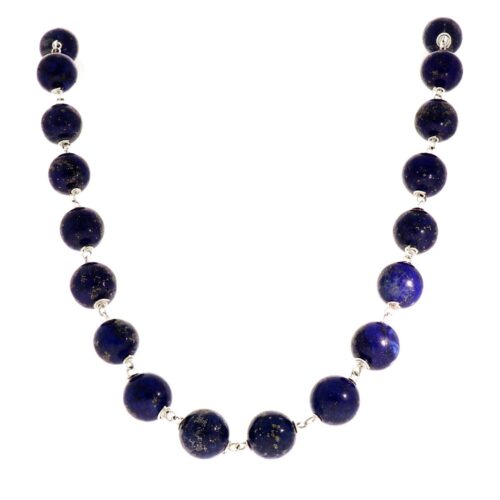 Ketting  Wrap Wire B12 – Lapis Lazuli – Sterling Zilver