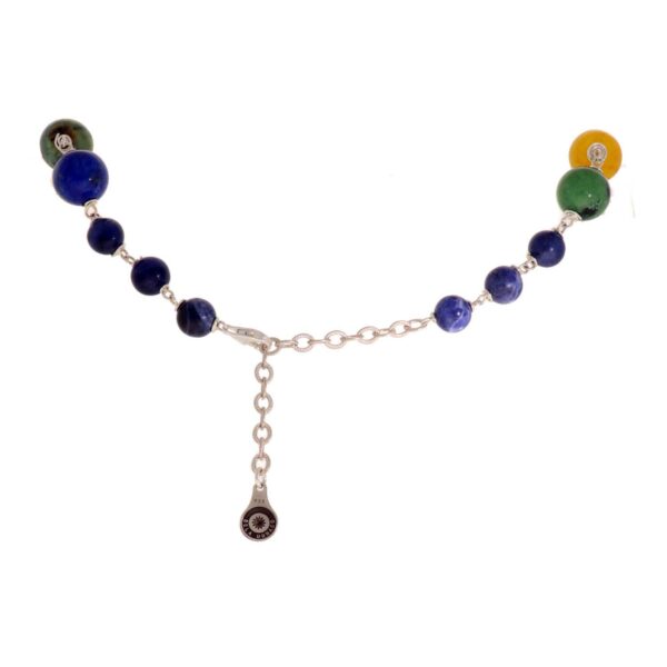 Ketting  Wrap Wire B12 – Multi Stone & color – Sterling Zilver