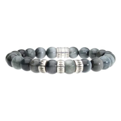 Armband Luxury B8 – Hawk’s Eye – Geoxideerd Sterling Zilver