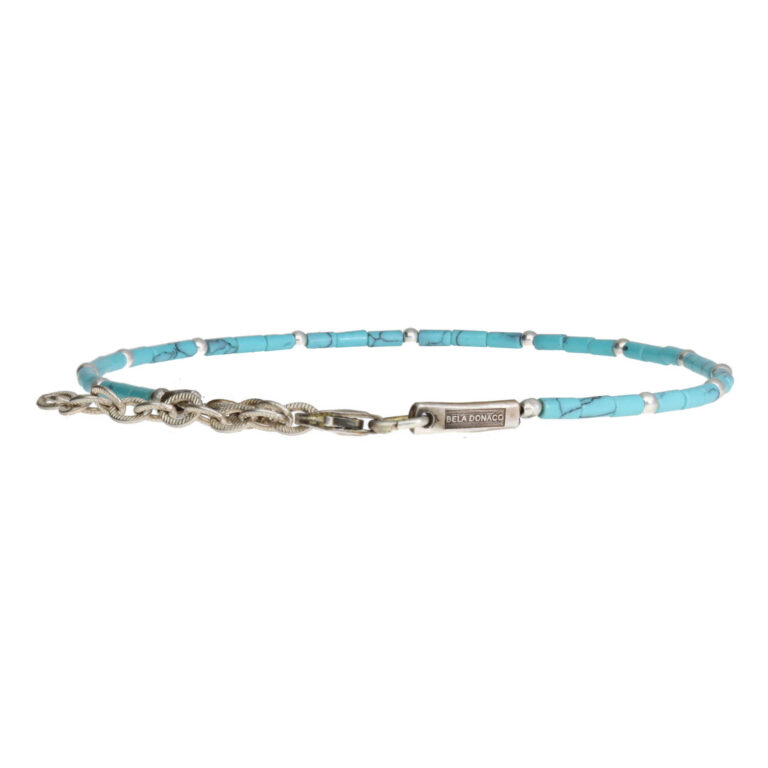 Enkelbandje Bohemian Turquoise Sterling Zilver-4