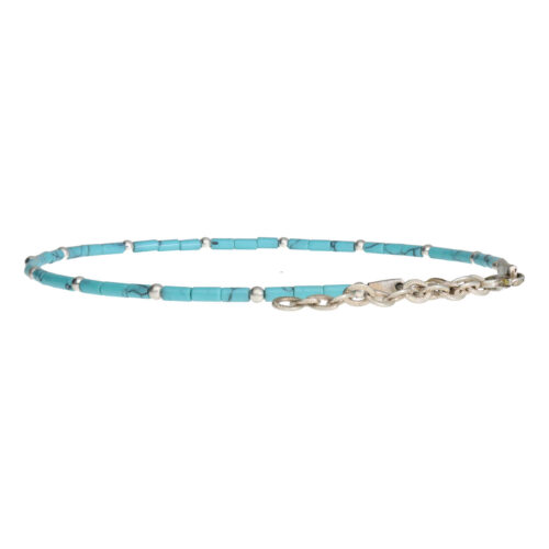 Enkelbandje Bohemian B2.5 – Turquoise – Sterling Zilver