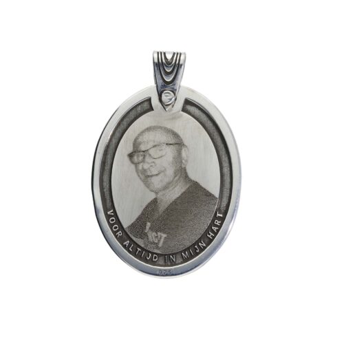 Custommade gedenk medallion Classic – Sterling Zilver