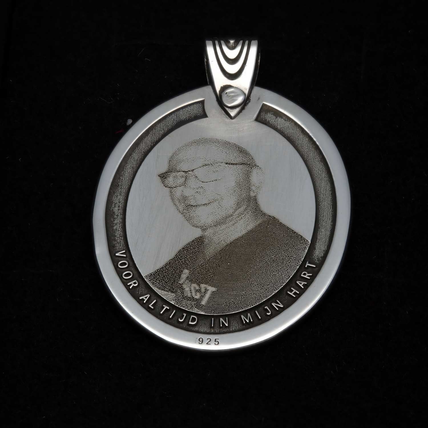 Custommade gedenk medallion Classic - Sterling Zilver