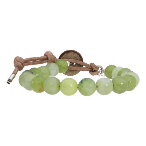 Armband Basic  B8 -Peridot – Naturel leder