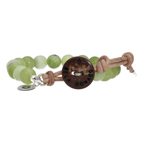 Armband Basic  B8 -Peridot – Naturel leder