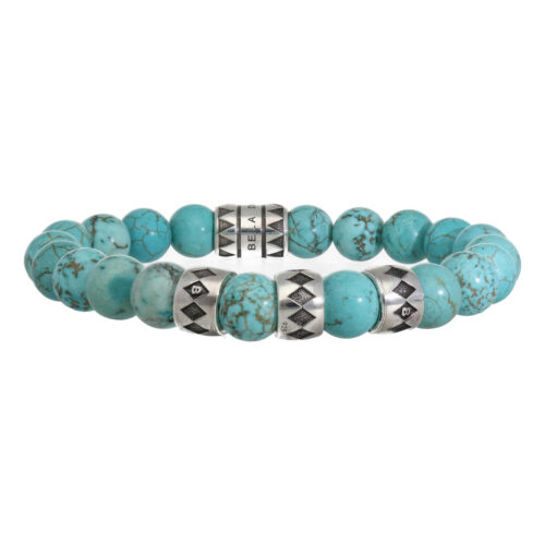 Armband Luxury B10 – Turquoise – Geoxideerd Sterling Zilver