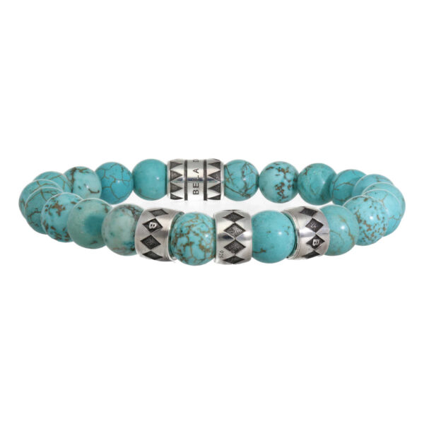 Armband Luxury B10 – Turquoise – Geoxideerd Sterling Zilver