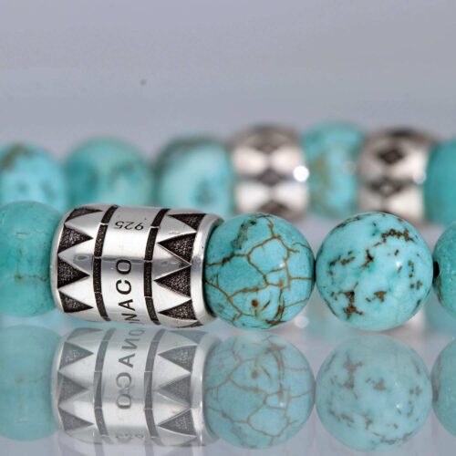 Armband Luxury B10 – Turquoise – Geoxideerd Sterling Zilver