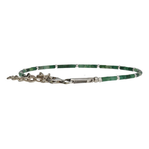 Enkelbandje Bohemian B2.5 – Afrikaanse Jade – Sterling Zilver