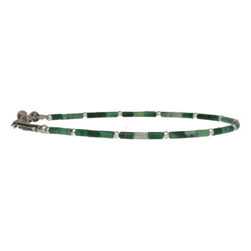 Enkelbandje Bohemian B2.5 – Afrikaanse Jade – Sterling Zilver