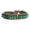 Armband Bohemian green B6x3 Hubei Turquoise Kokos leer-6