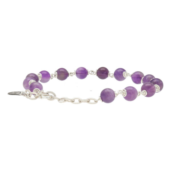 Armband Wrap Wire B6 – Amethist – Sterling Zilver