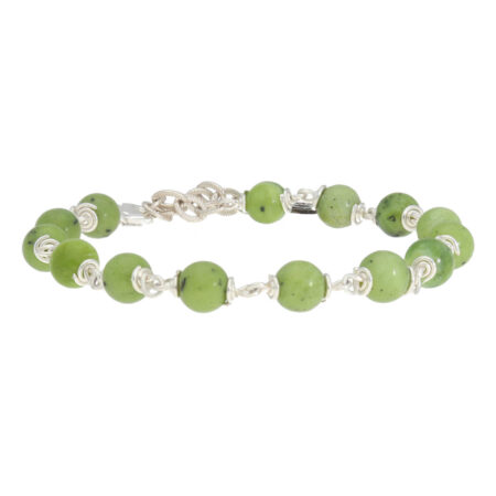 Armband Wrap Wire B6 – Canadese Jade – Sterling Zilver