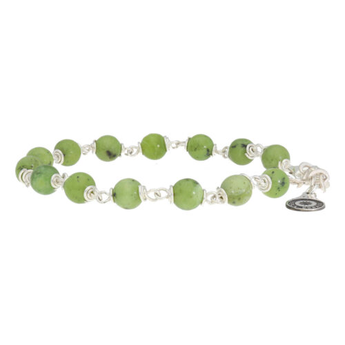 Armband Wrap Wire B6 – Canadese Jade – Sterling Zilver