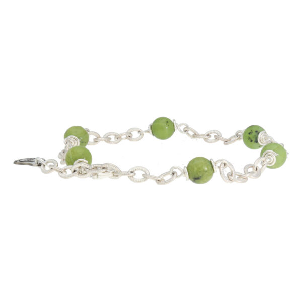 Armband Wrap Wire B6 – Canadese Jade – Sterling Zilver