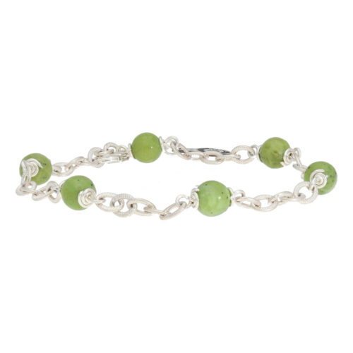 Armband Wrap Wire B6 – Canadese Jade – Sterling Zilver