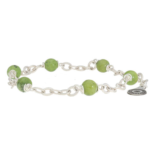 Armband Wrap Wire B6 – Canadese Jade – Sterling Zilver