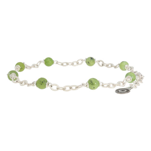 Enkelbandje Wrap Wire B6 – Canadese Jade – Sterling Zilver