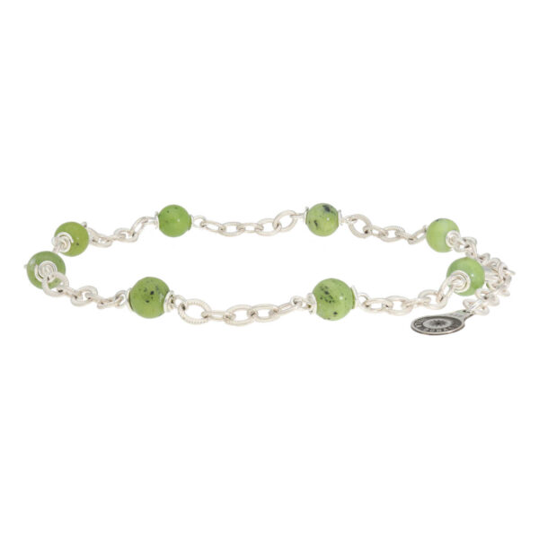 Enkelbandje Wrap Wire B6 – Canadese Jade – Sterling Zilver