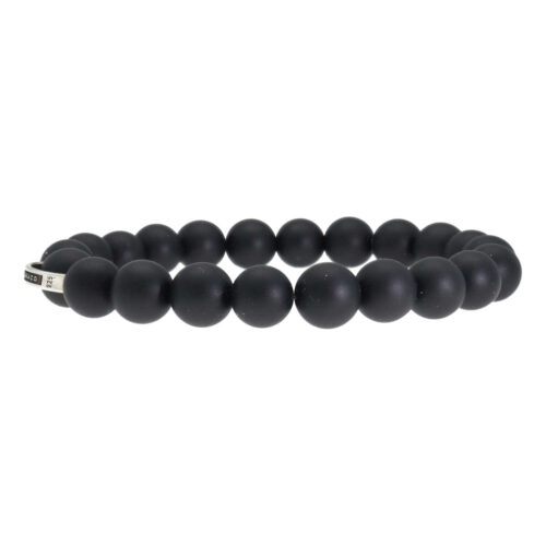 Armband Luxury B10 – mat Onyx – Sterling Zilver