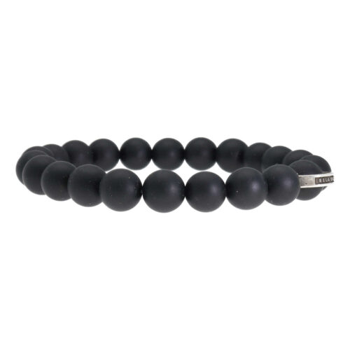 Armband Luxury B10 – mat Onyx – Sterling Zilver