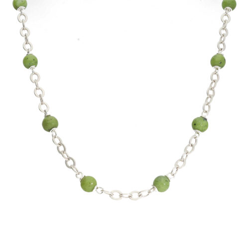 Ketting  Wrap Wire B6 – Canadese Jade – Sterling Zilver