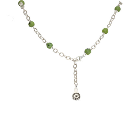 Ketting  Wrap Wire B6 – Canadese Jade – Sterling Zilver