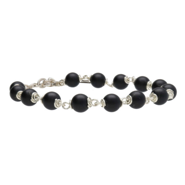 Armband Wrap Wire B6 – mat Onyx – Sterling Zilver