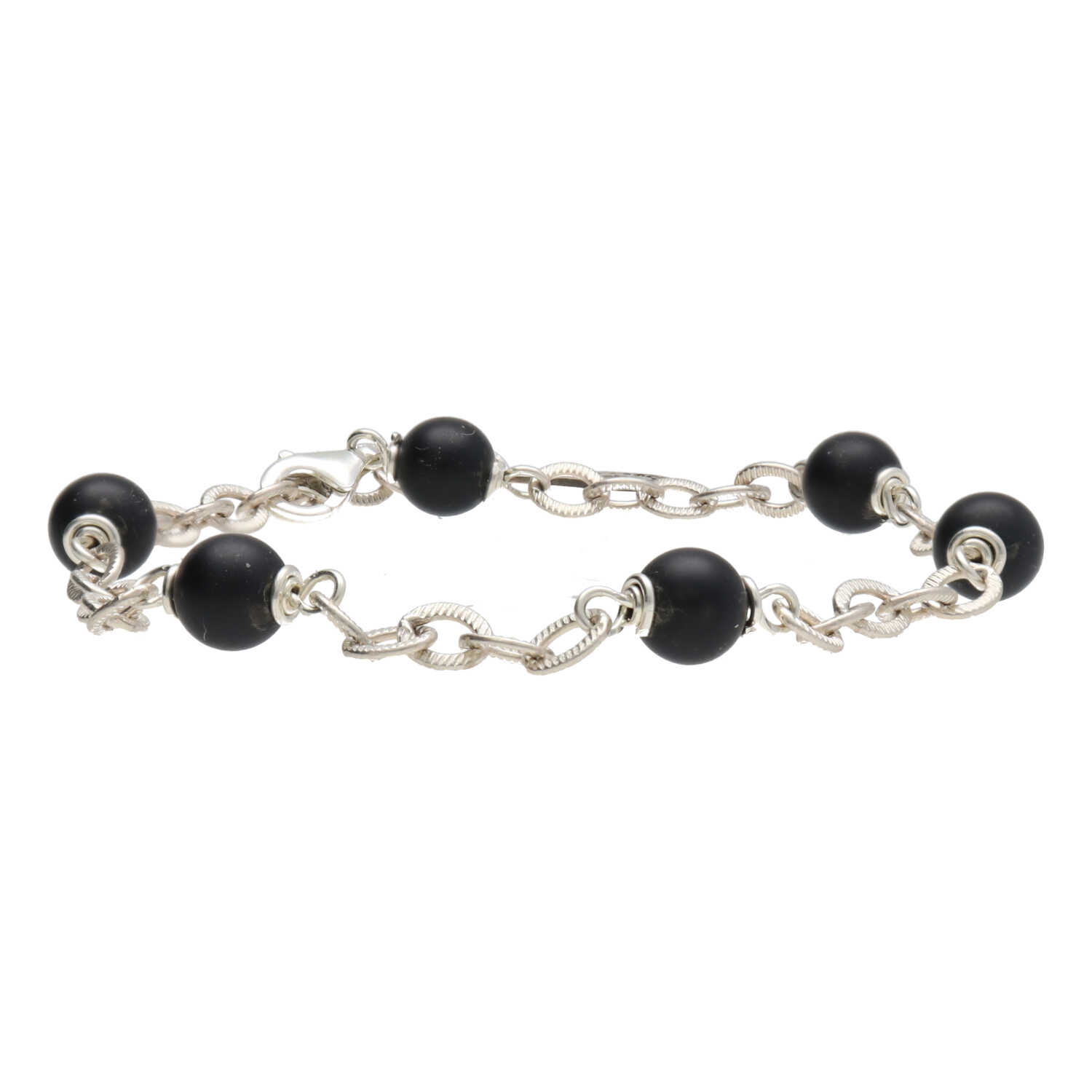 Armband Wrap Wire B6 mat Onyx Sterling Zilver-3