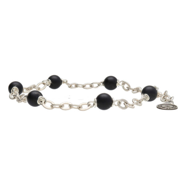 Armband Wrap Wire B6 – mat Onyx – Sterling Zilver