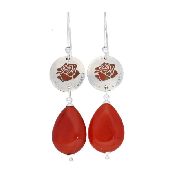 Oorbellen Limited Edition – Carneool – Sterling Zilver – Resin