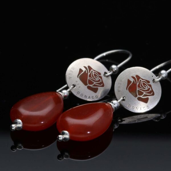 Oorbellen Limited Edition – Carneool – Sterling Zilver – Resin