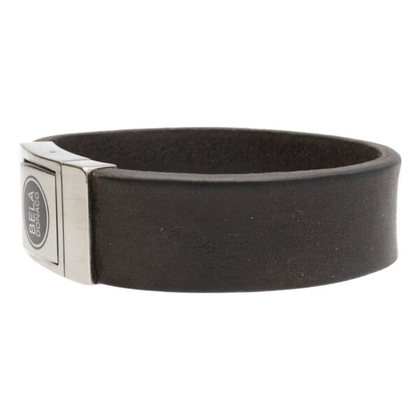 Armband Business line W20 – RVS – Vintage leder
