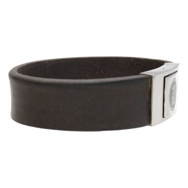 Armband Business line W20 – RVS – Vintage leder