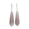 Oorbellen Art Deco - Taupe facet Agaat - Sterling Zilver-3