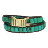 Wikkelarmband Bohemian B6 Turquoise Messing-10