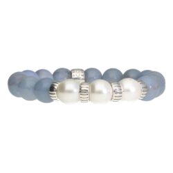 Armband Luxury B10 - Angeliet - Witte Shell Parels - Sterling Zilver