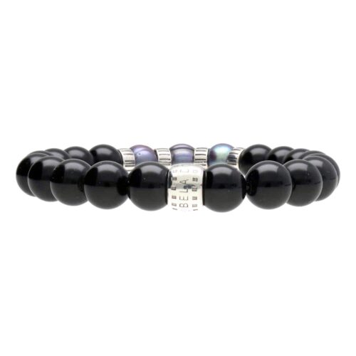 Armband Luxury B10 – Onyx – Zwarte Parels – Sterling Zilver