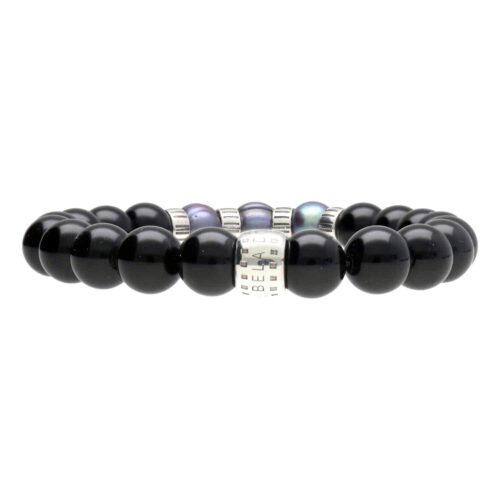 Armband Luxury B10 – Onyx – Zwarte Parels – Sterling Zilver