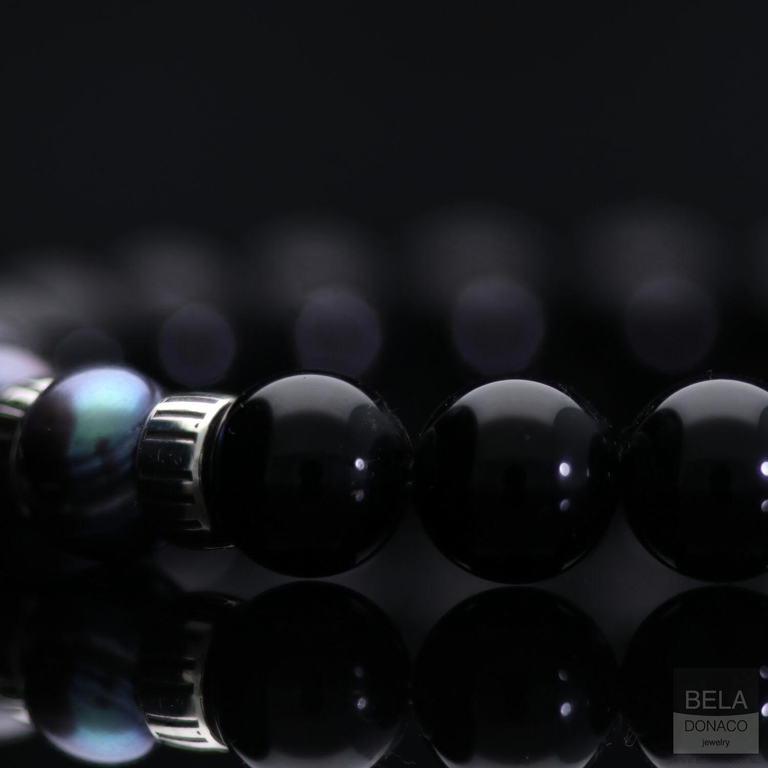 Armband Luxury B10 - Onix - Zwarte Parels - Sterling Zilver-28