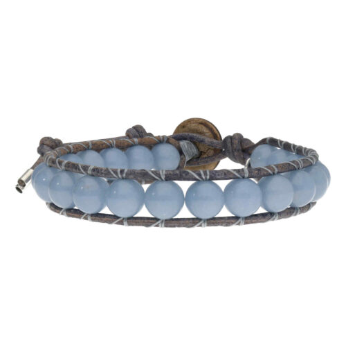 Armband Classic B8 – Angeliet – Blauw-bruin vintage Leder