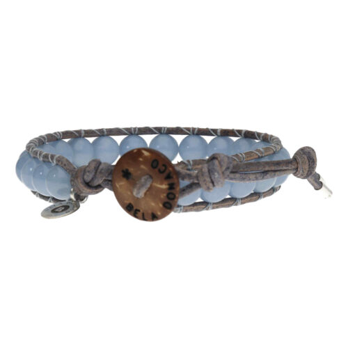 Armband Classic B8 – Angeliet – Blauw-bruin vintage Leder