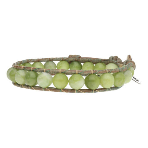 Armband Classic B8 – Peridot – Groen-bruin vintage Leder