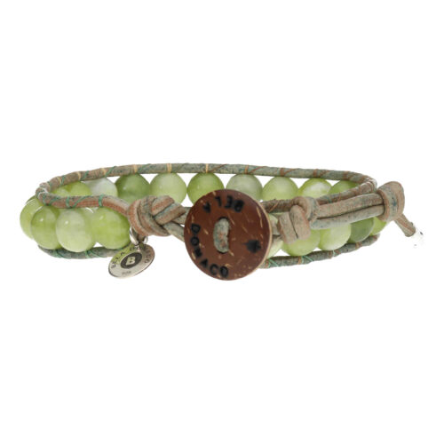 Armband Classic B8 – Peridot – Groen-bruin vintage Leder